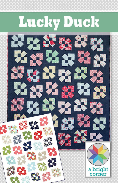 Lucky Duck quilt pattern - a Layer Cake or Fat Quarter pattern in five sizes by Andy of A Bright Corner