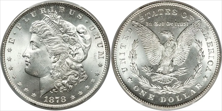 Монета серебряный доллар Моргана