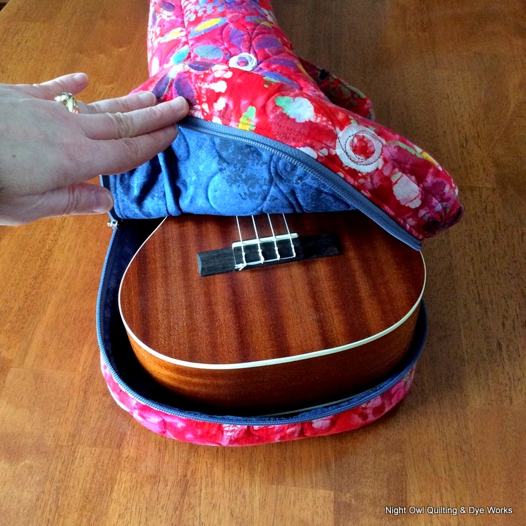 Night Owl Quilting & Dye Works Ukulele Case