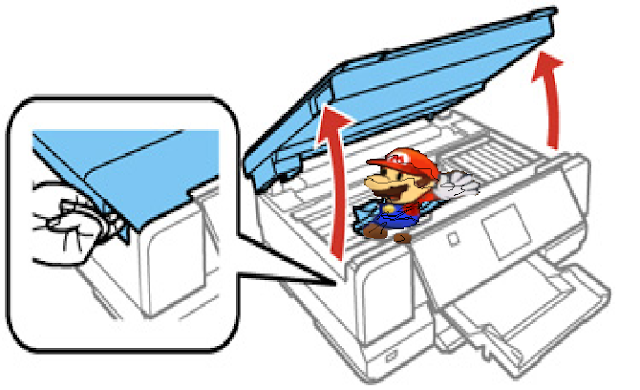 Paper Mario paper jam scanner printer photocopier machine Xerox Mario & Luigi Nintendo