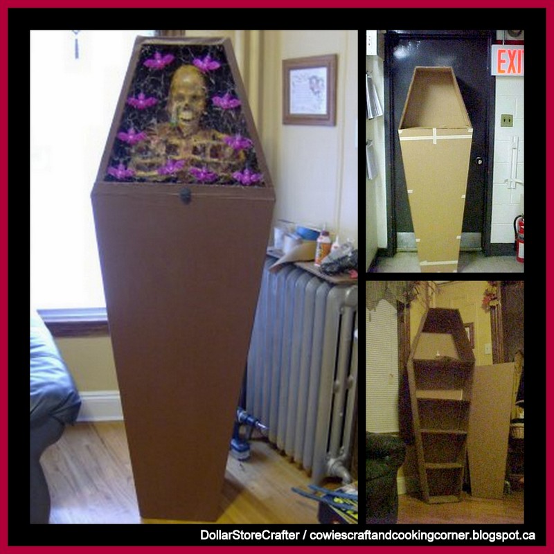 Dollar Store Crafter Make A Halloween Coffin Using Cardboard