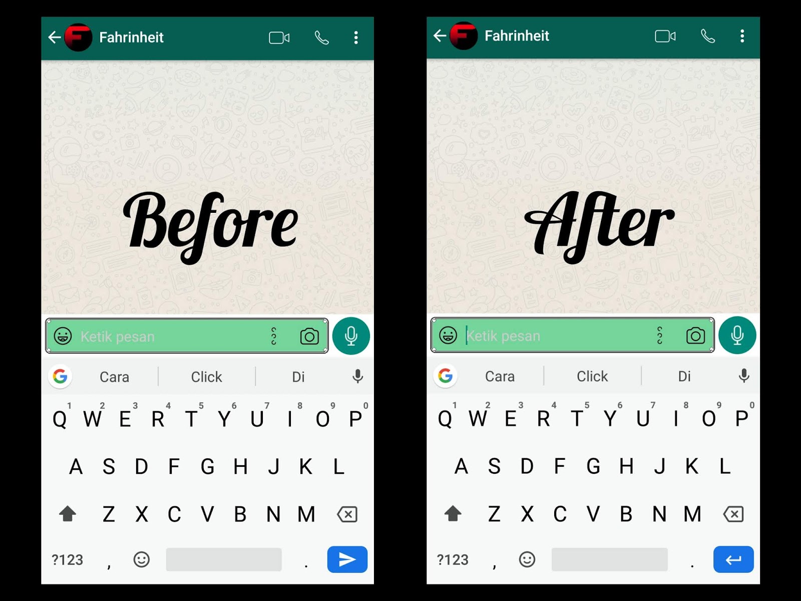 Cara Mudah Memunculkan Tombol Enter Yang Hilang Di Chat Whatsapp Fahrinheit