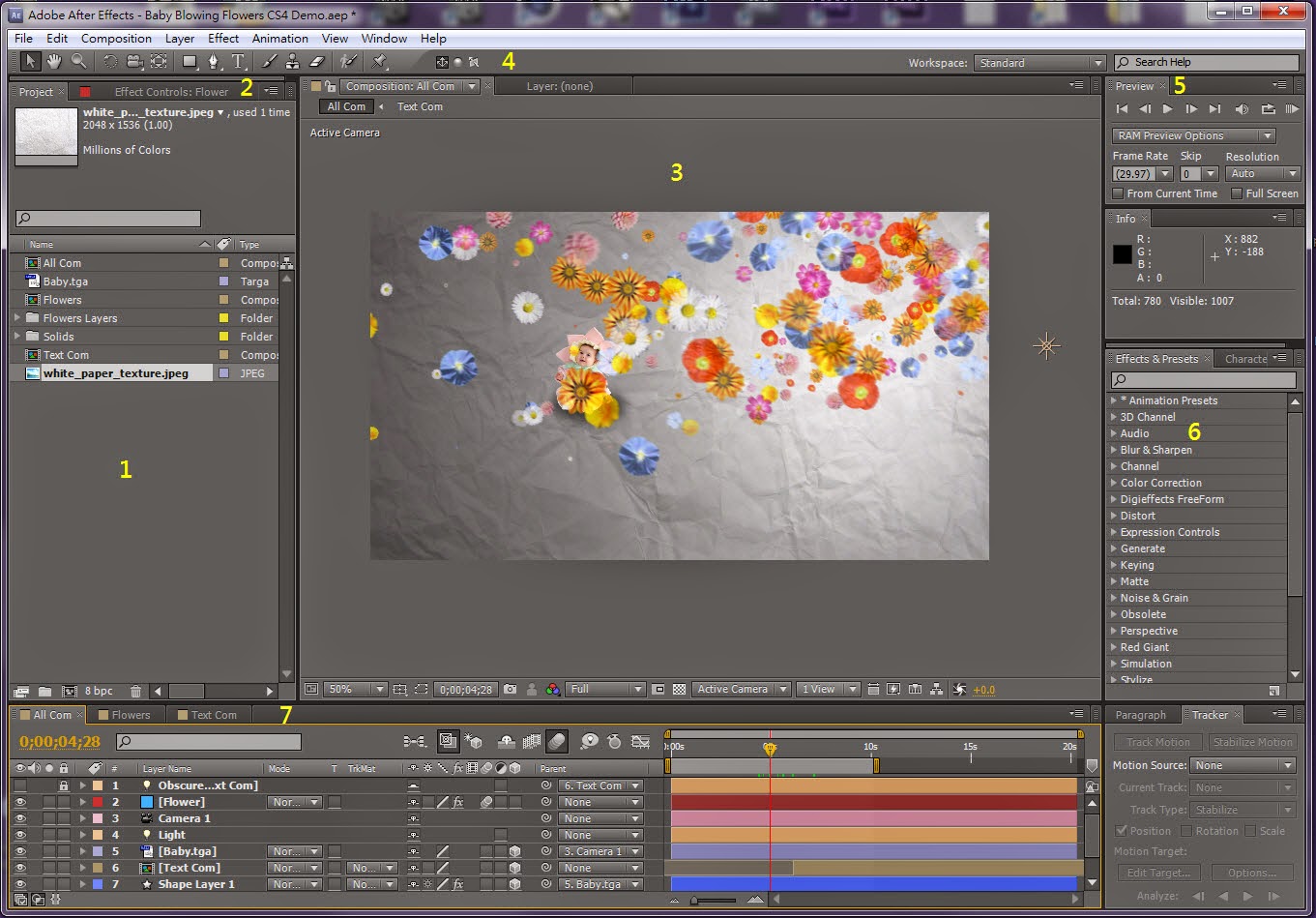 Interface Overview in AE : AE 的介面