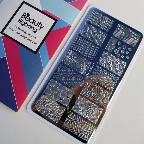 Geometric theme Rectangle Nail Stamping Plate Irregular Pattern For Manicure BBBXL-016