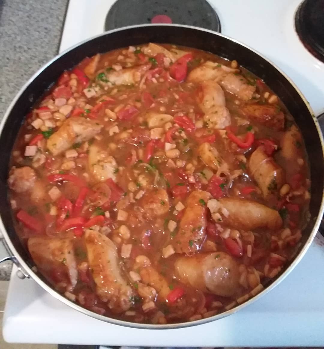 Lorraine Lives Here Chicken sausages with beans