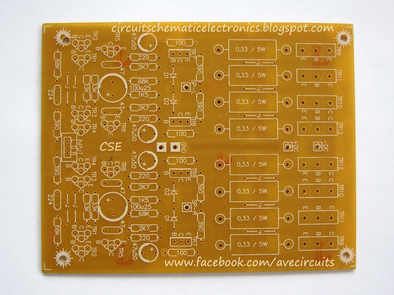 Super Bass Power Amplifier 2SC29222SA1216 Electronic Circuit