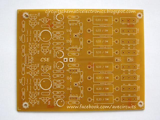 PCB Design PCB Layout Supwer Bass Power Amplifier 2SC2922-2SA1216