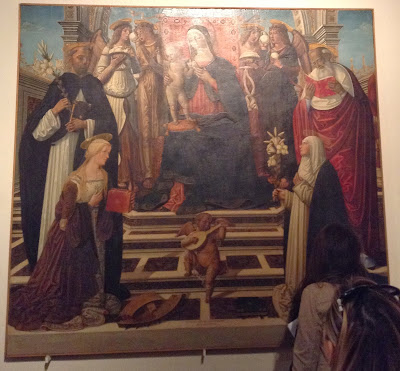 Pinacoteca di Siena: Madonna col Bambino con angeli e santi di Girolamo di Benvenuto