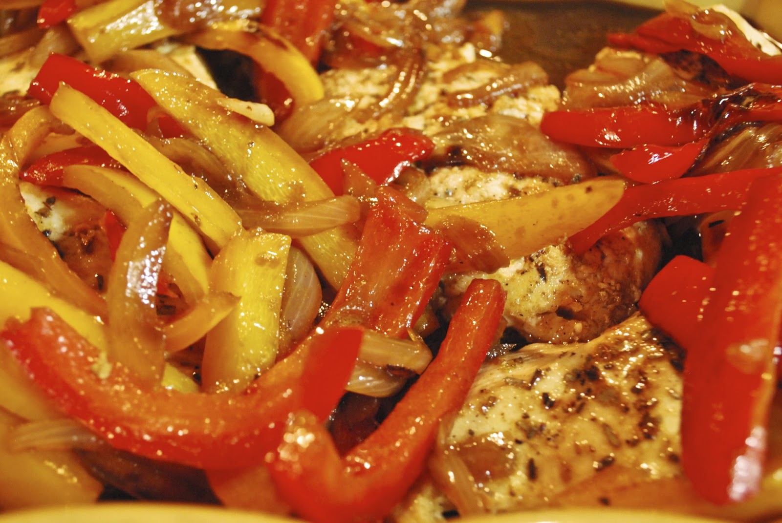 "Pointless" Meals Roast Chicken with Balsamic Bell Peppers