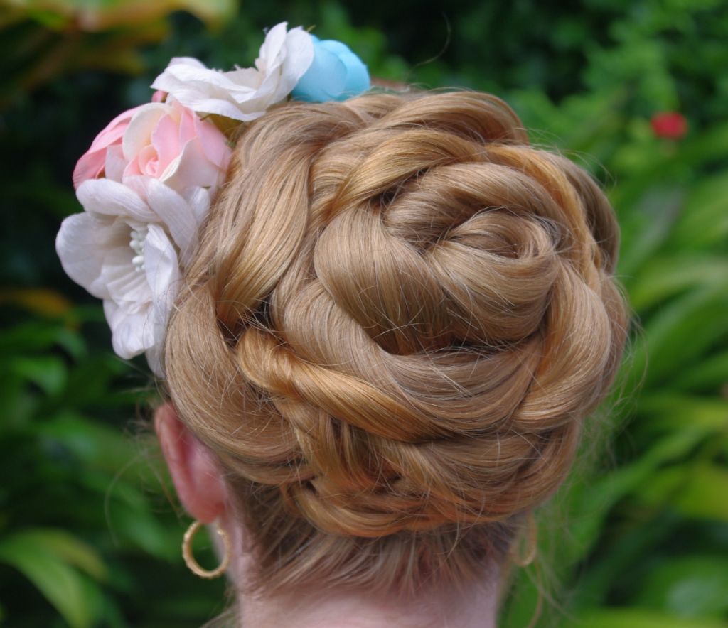 braids-hairstyles-for-super-long-hair-flower-updo