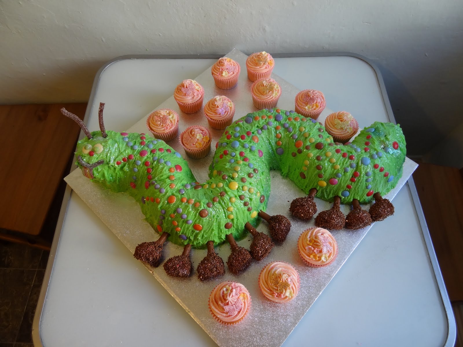 Adventures in Cake Caterpillar birthday cake
