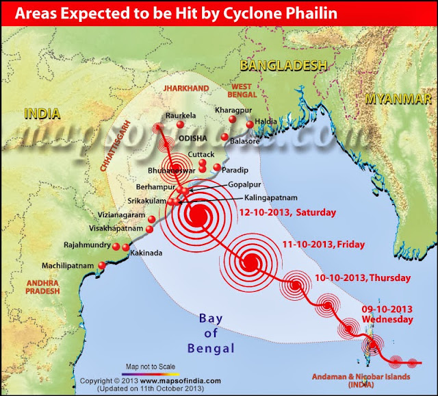 Cyclone #Phailin coming to Andhra Pradesh and Orissa, use these websites to track the fury of the cyclone or the aftermath