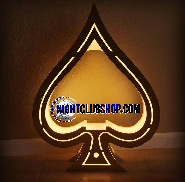 NightclubShop: LED VIP ACE of SPADES and DOM SHIELD Champagne Bottle  Service Delivery Presenter Glorifier Caddies Custom Made