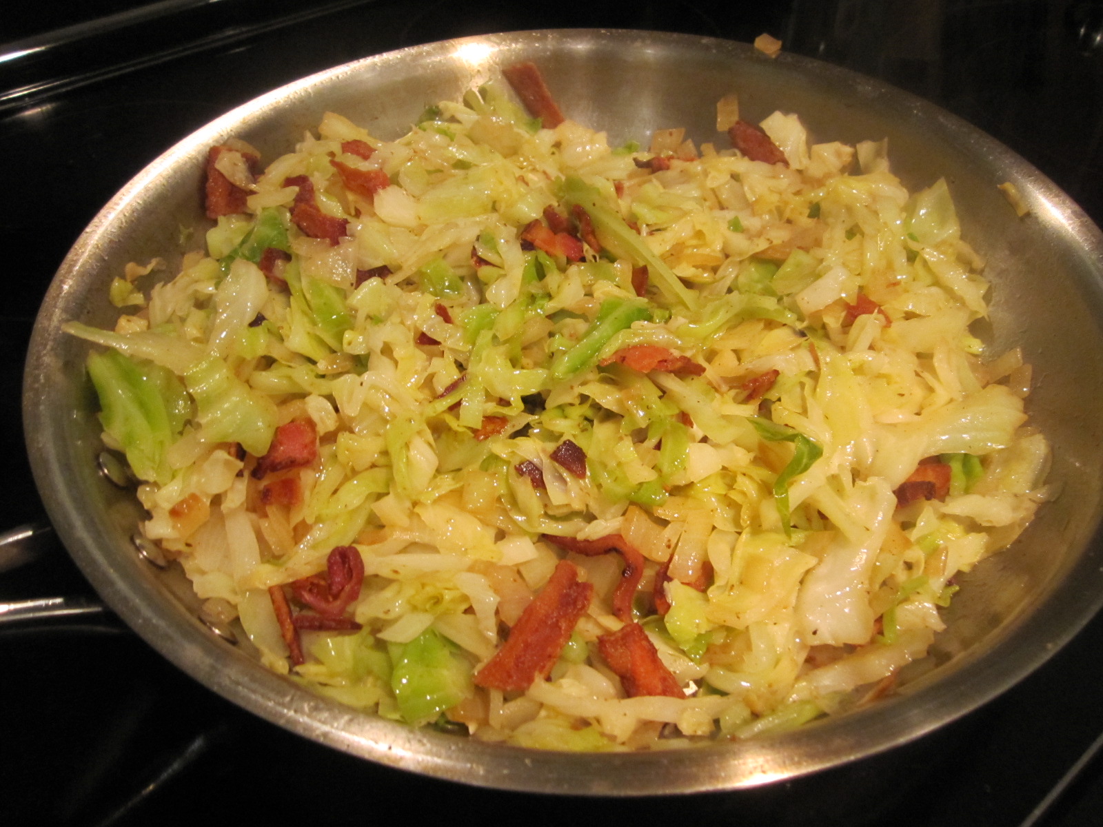 Sophie in the Kitchen Sauteed Cabbage with Bacon