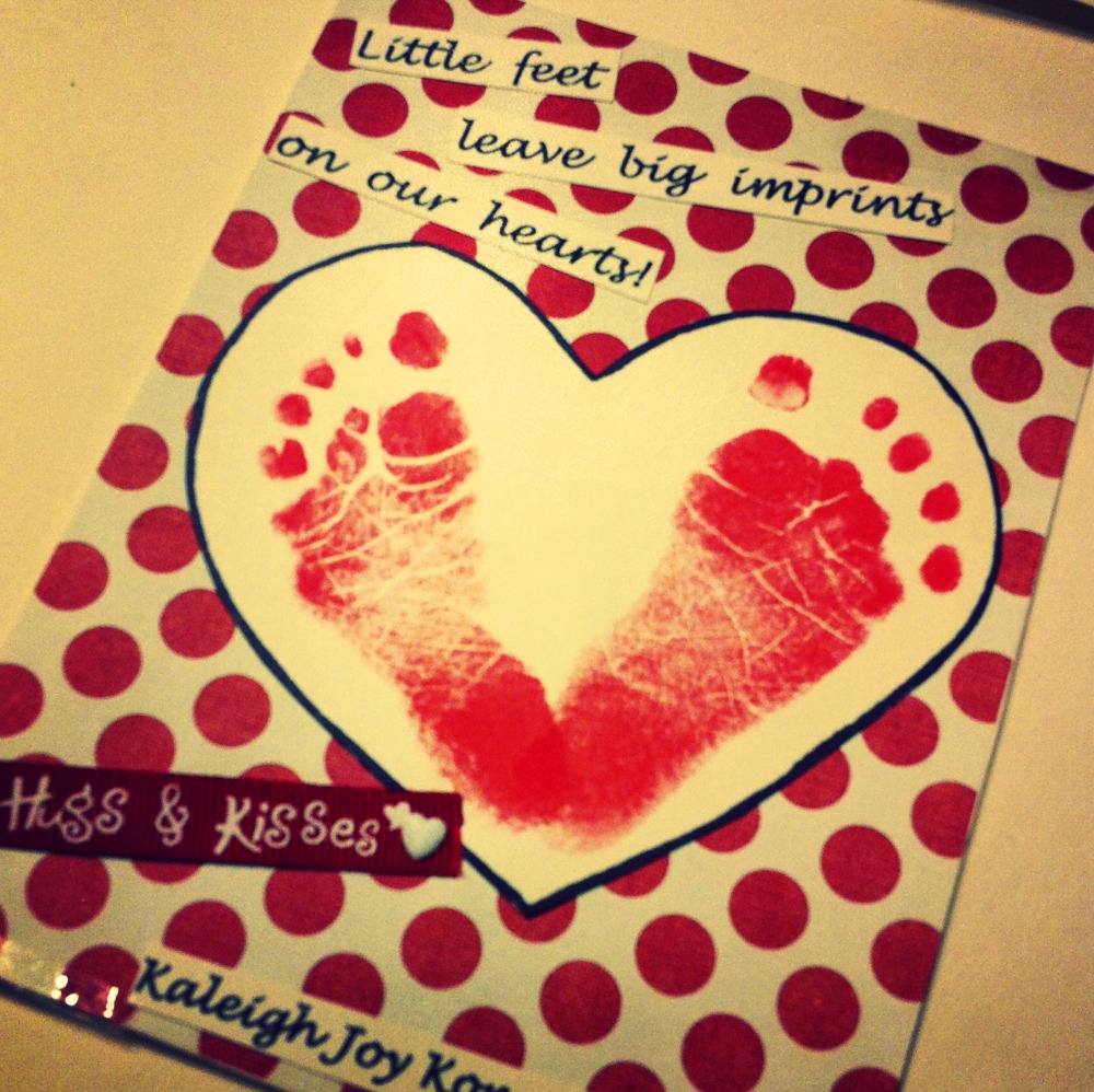 The Life Of Faith: Baby Footprint Valentine Heart