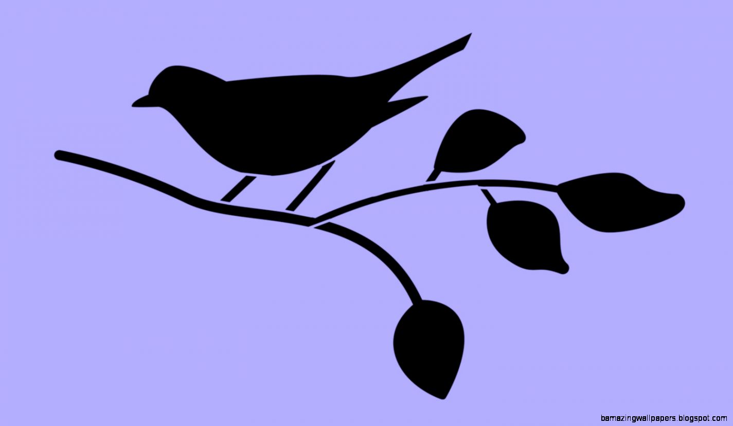 STENCIL Bird on Branch Silhouette 8x48 by ArtisticStencils