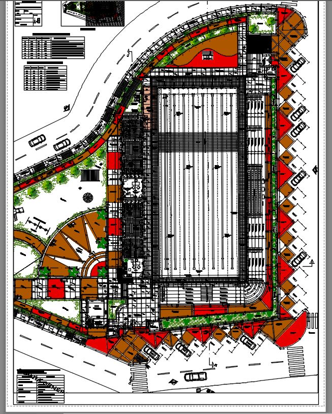 PISCINA OLÍMPICA PLANOS DE ARQUITECTURA EN