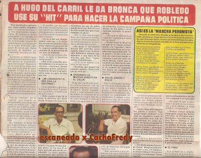 Reportaje del año 82 a Hugo del Carril, Diario de 1982