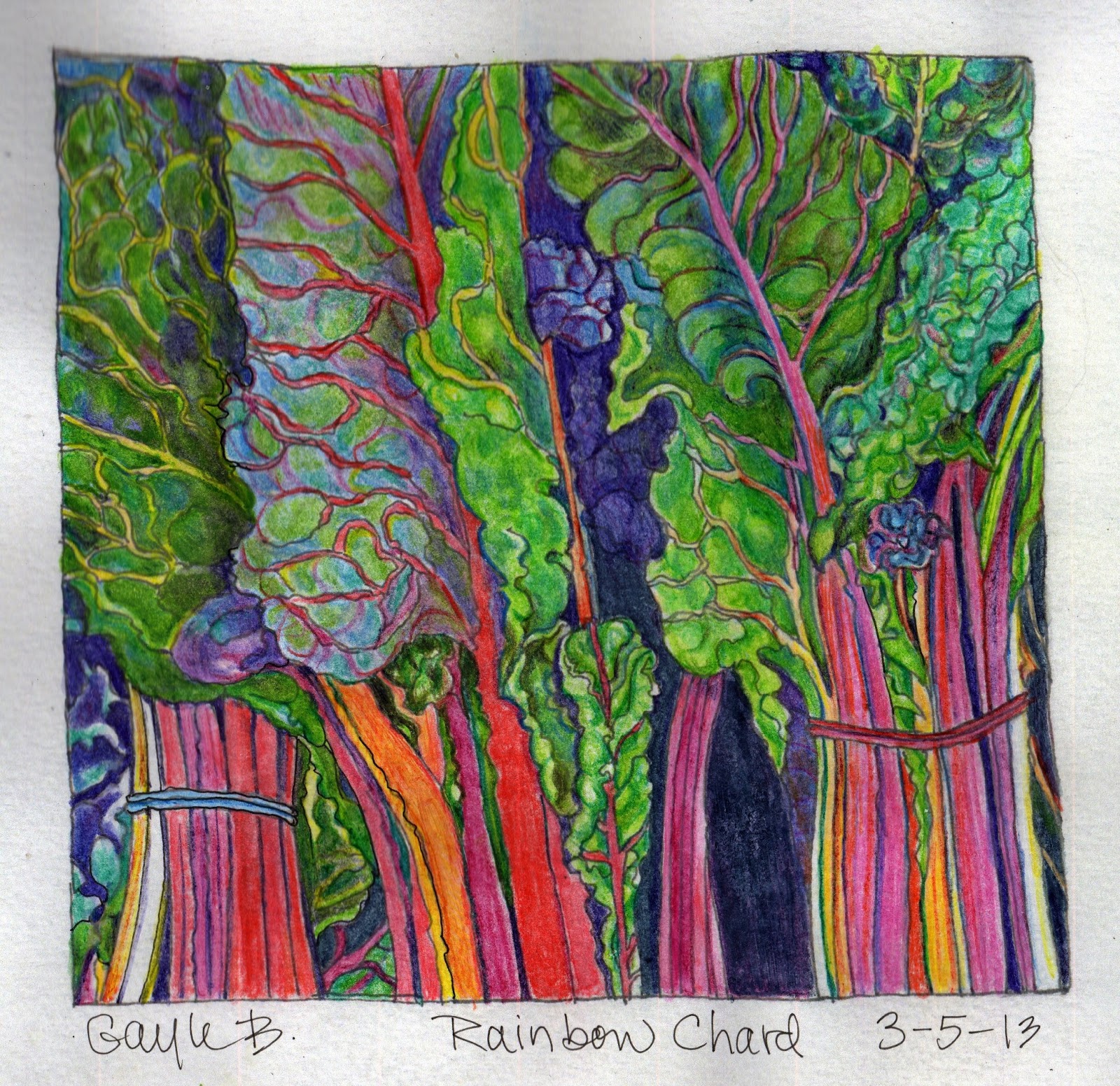 Gayle's Art Journal Journey Derwent Inktense Watersoluble Pencils