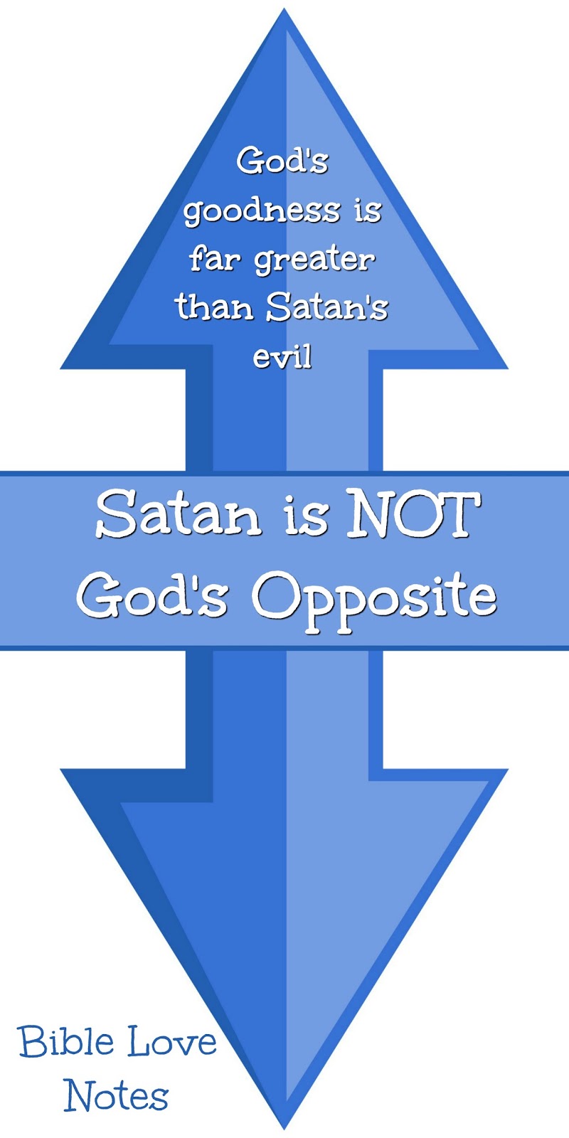 1Minute Bible Love Notes God's Goodness is Far Greater Than Satan's Evil
