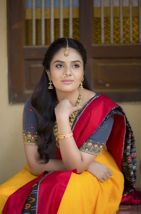 Sree Mukhi photo in half saree