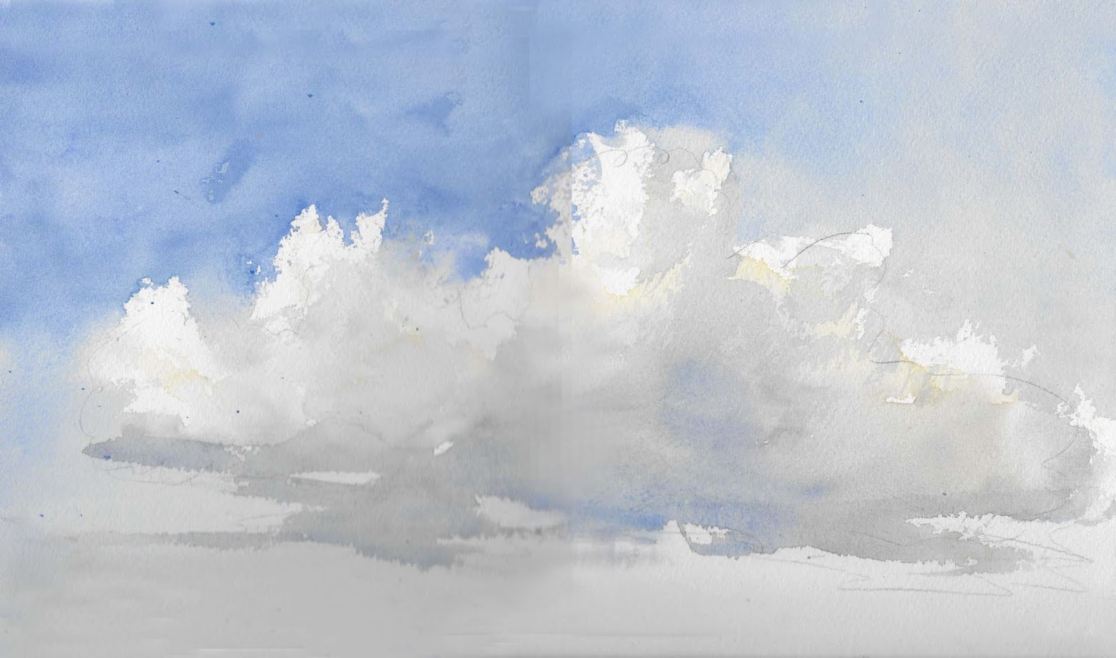 Everett's Watercolors Studio Training on Line How to Paint Clouds