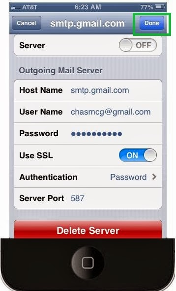 5(L)- SSL Selection during setting up Email on iPhone