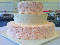 cake tier pink rosette singapore swirls