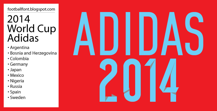 adidas world cup 2014 font vector