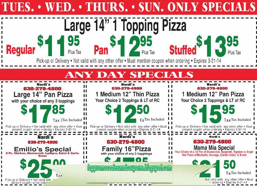 Free Promo Codes And Coupons 2020 Pizza Inn Coupons