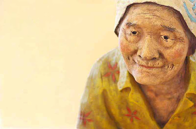 grandmother,Okinawan,lifelike statue