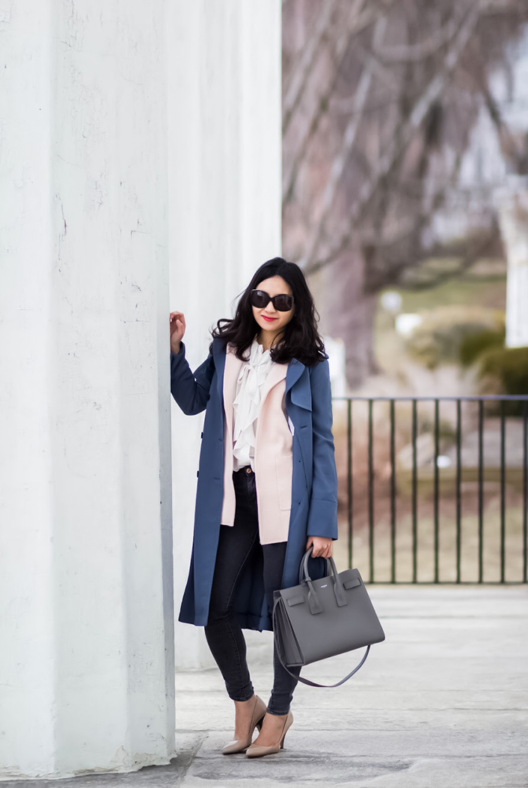 Outerwear Ann Taylor Pleated Trench Coat Fuchsia Wool Wrap