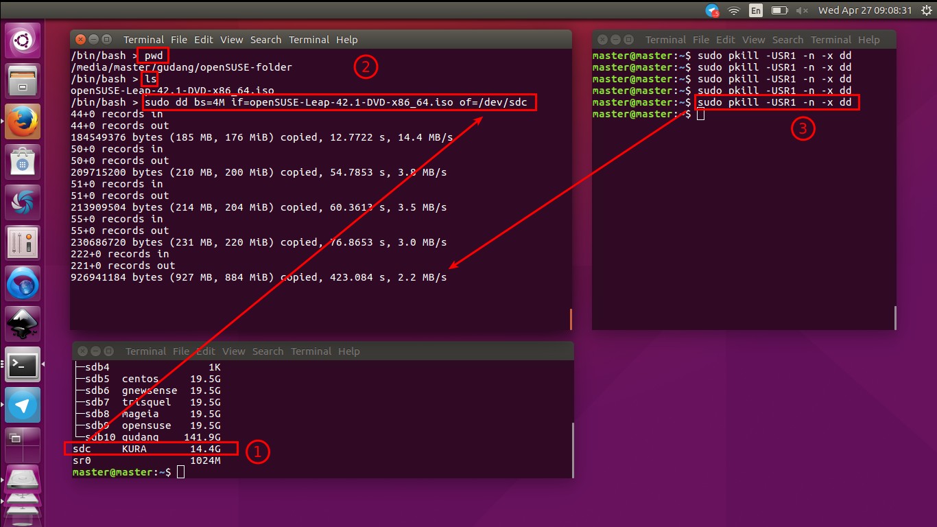 How To Write openSUSE Image to USB Drive in Ubuntu