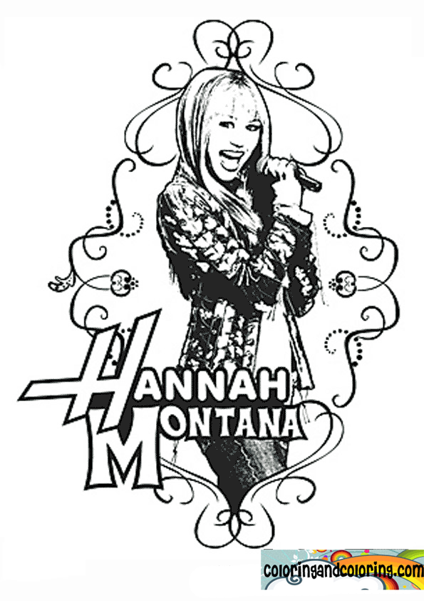 Malvorlagen zum Ausmalen: Hannah Montana Coloring Pages
