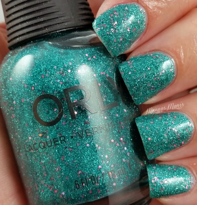 orly steal the spotlight, a teal glitter nail polish