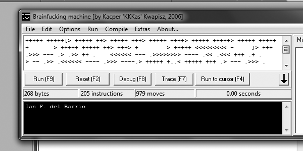 Programming Languages Exhibit: Brainf*ck!