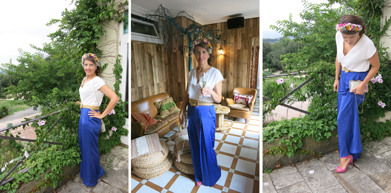 Decorar en familia _Diy cinturón de cordón de seda dorado9