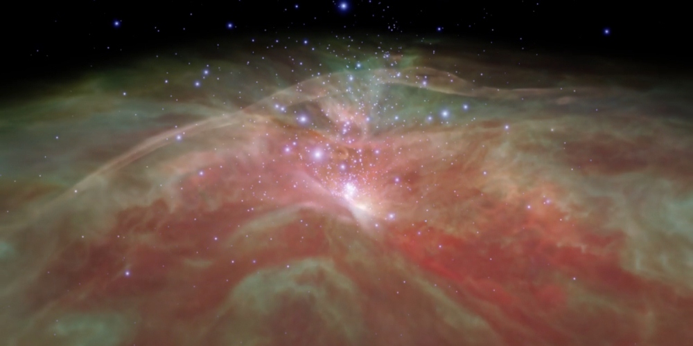 Fly Through Orion Nebula