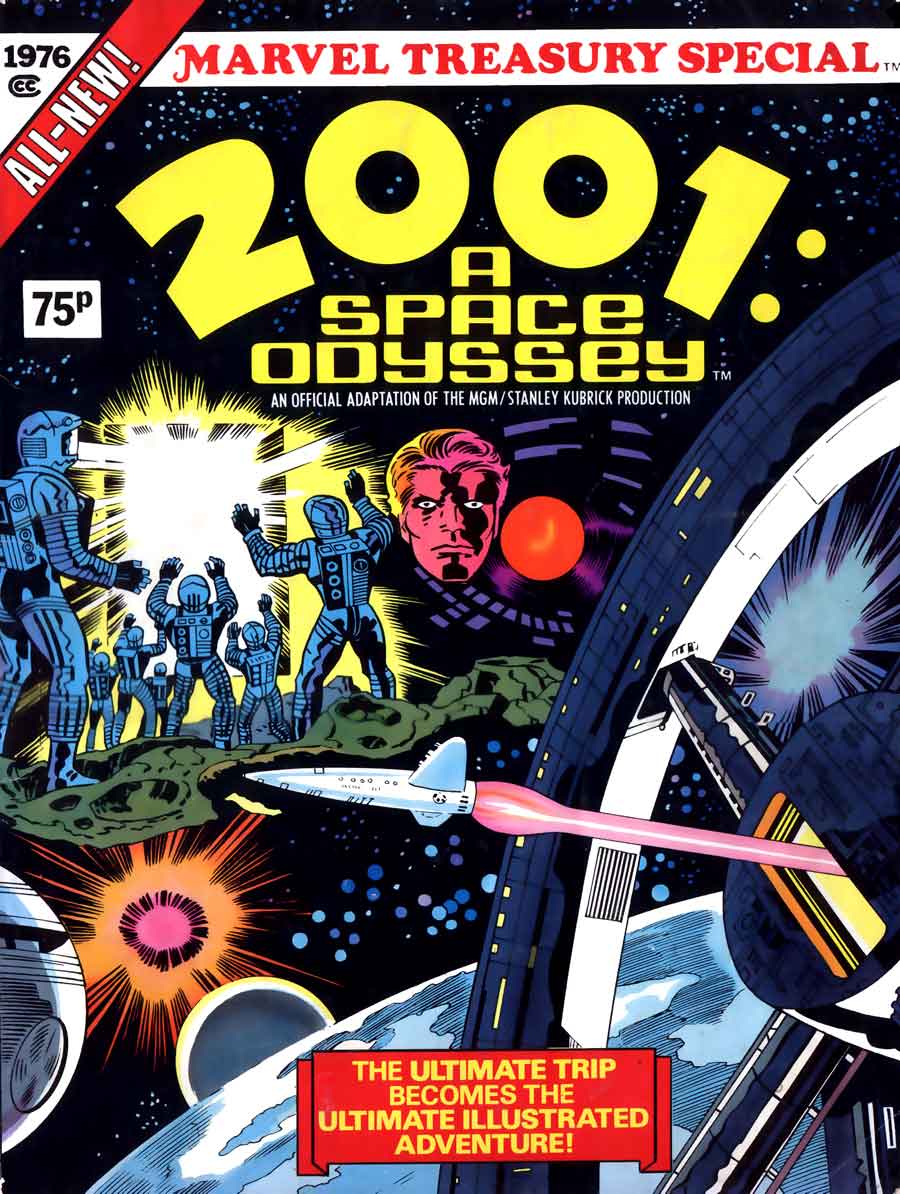 2001: A Space Odyssey / Marvel Treasury Special bronze age 1970s marvel comic book cover art by Jack Kirby