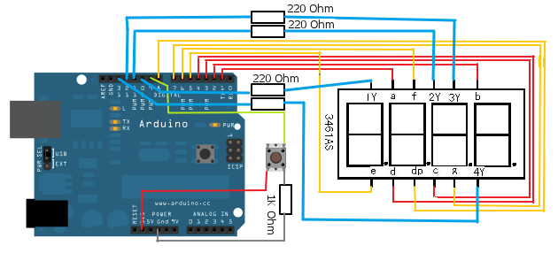 Learn how to use 4-digit-7-segment LED Display - Oscar Liang