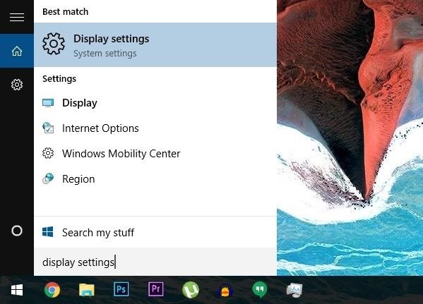 Windows 10 - Display Settings