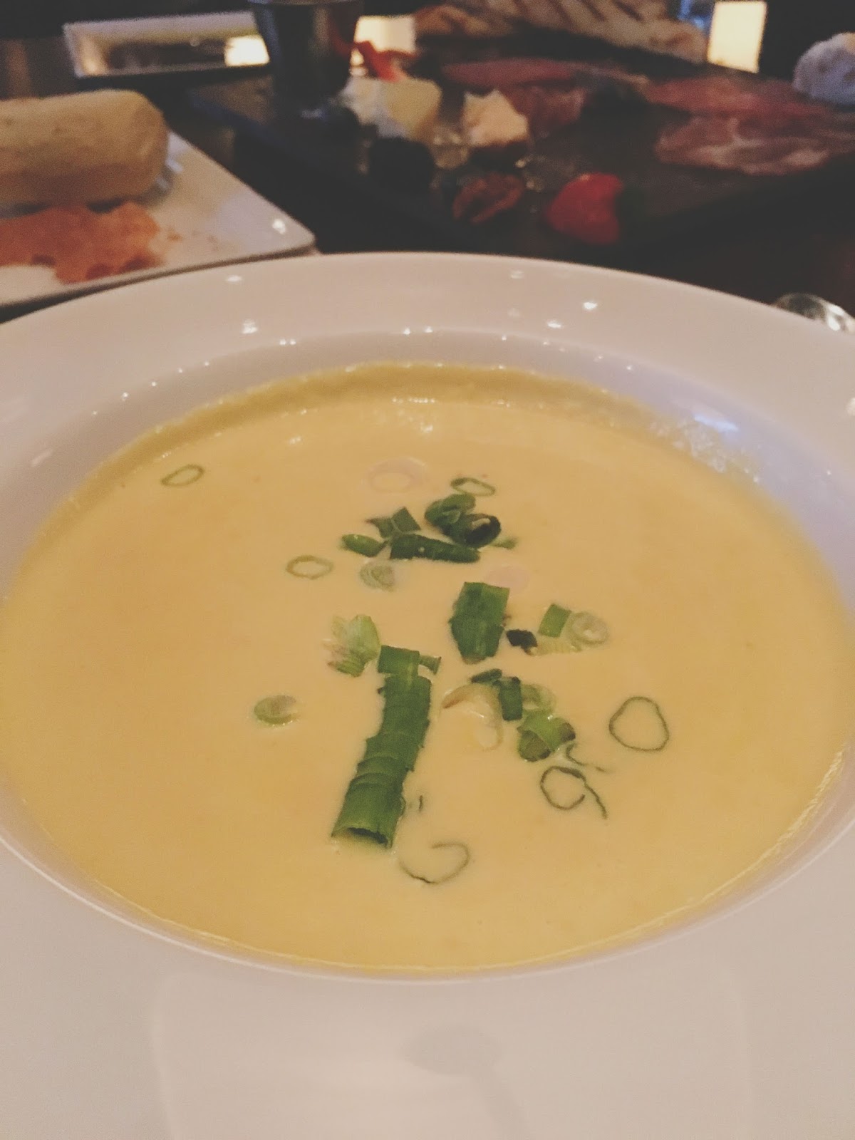 corn soup at Radio Milano - a restaurant in Houston, Texas
