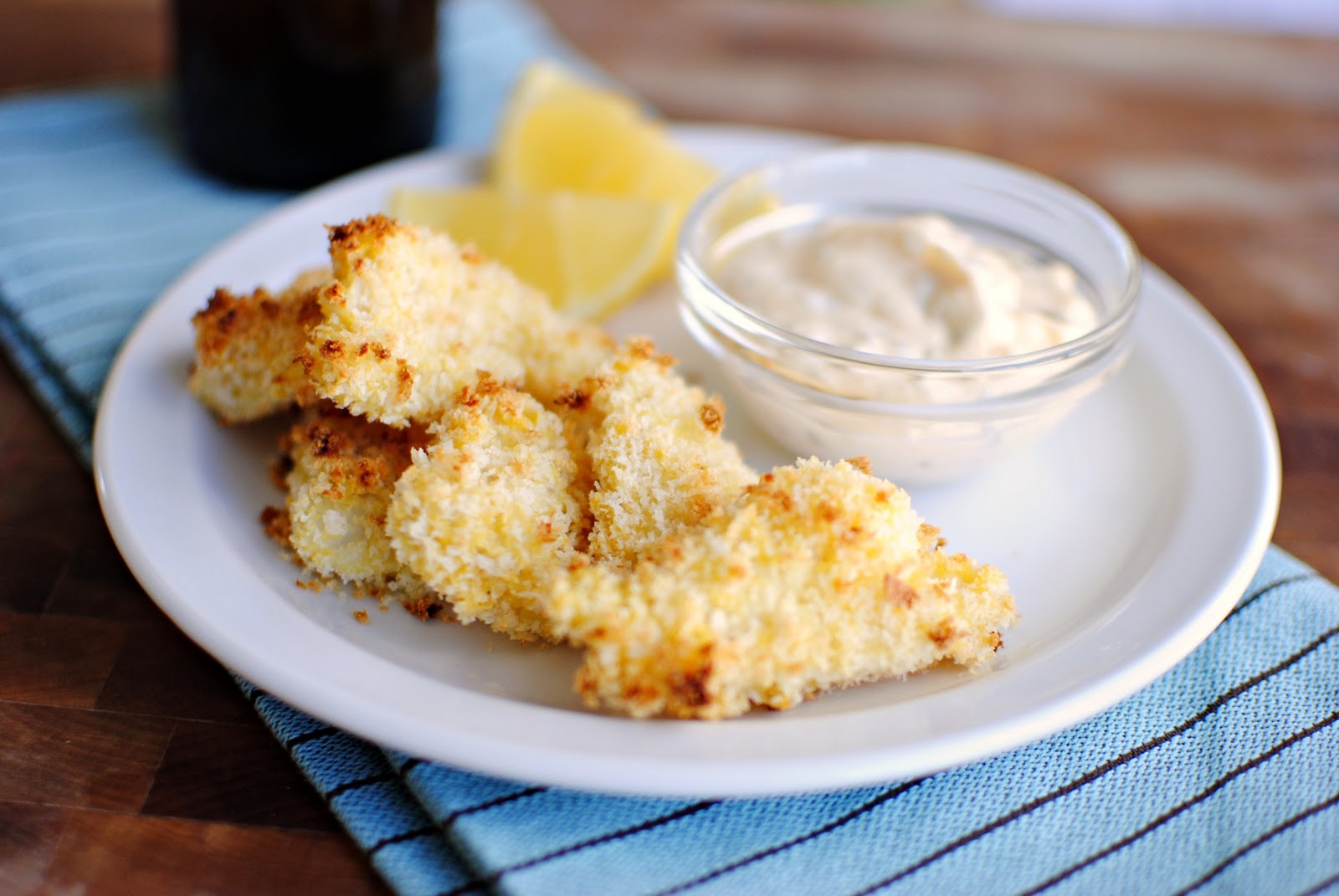 Crispy Baked Fish Nuggets with homemade Tartar Sauce - Simply Scratch