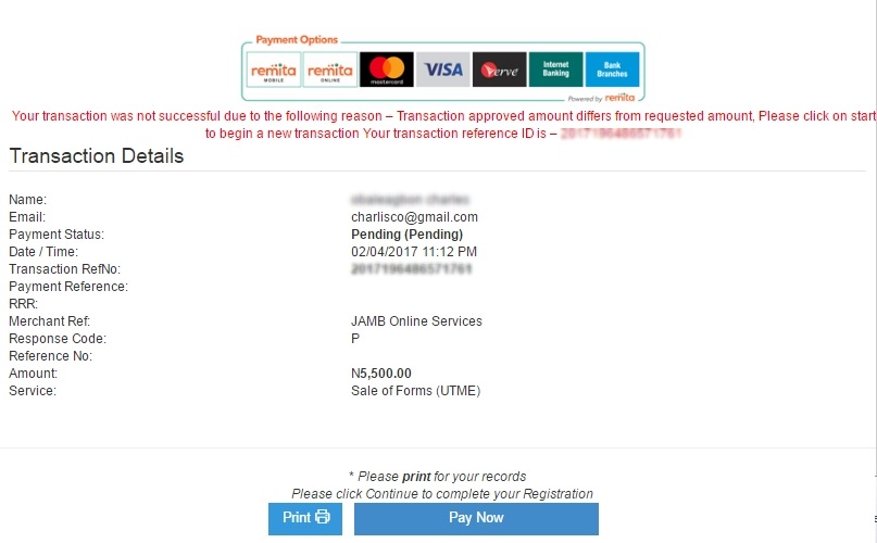 Jamb Payment Status Showing Pending How to solve the issue