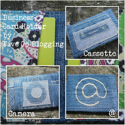 recycled jeans business card case