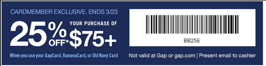 gap outlet coupons