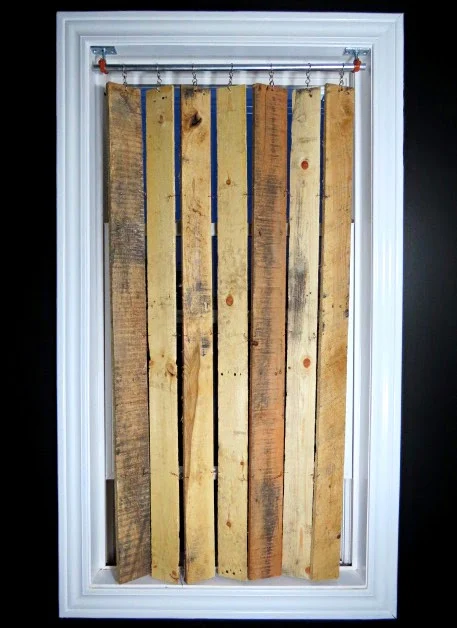 finished pallet wood vertical blinds