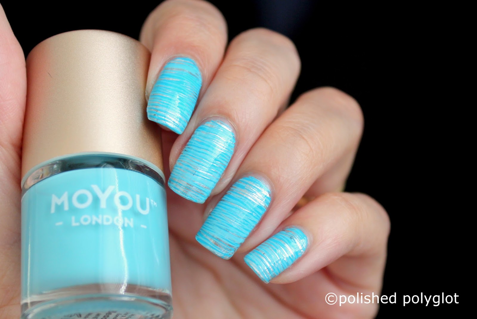 Nail art │ Aqua blue nail design for summer [26GNAI] / Polished Polyglot