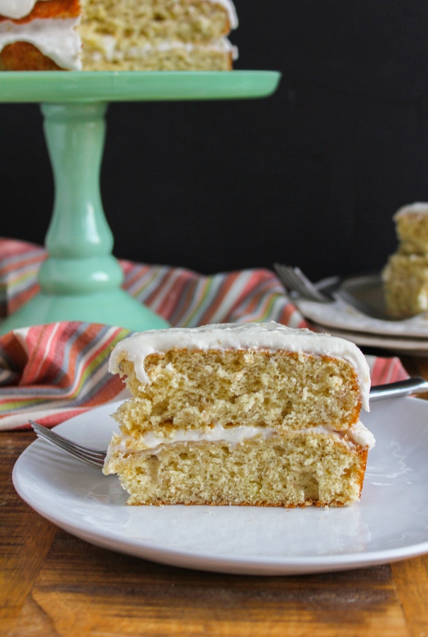 Banana Layer Cake With Banana Buttercream Frosting