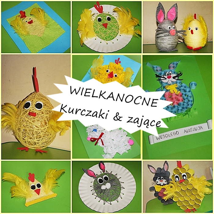 Kurczaki i zające - wielkanocne DIY dla dzieci